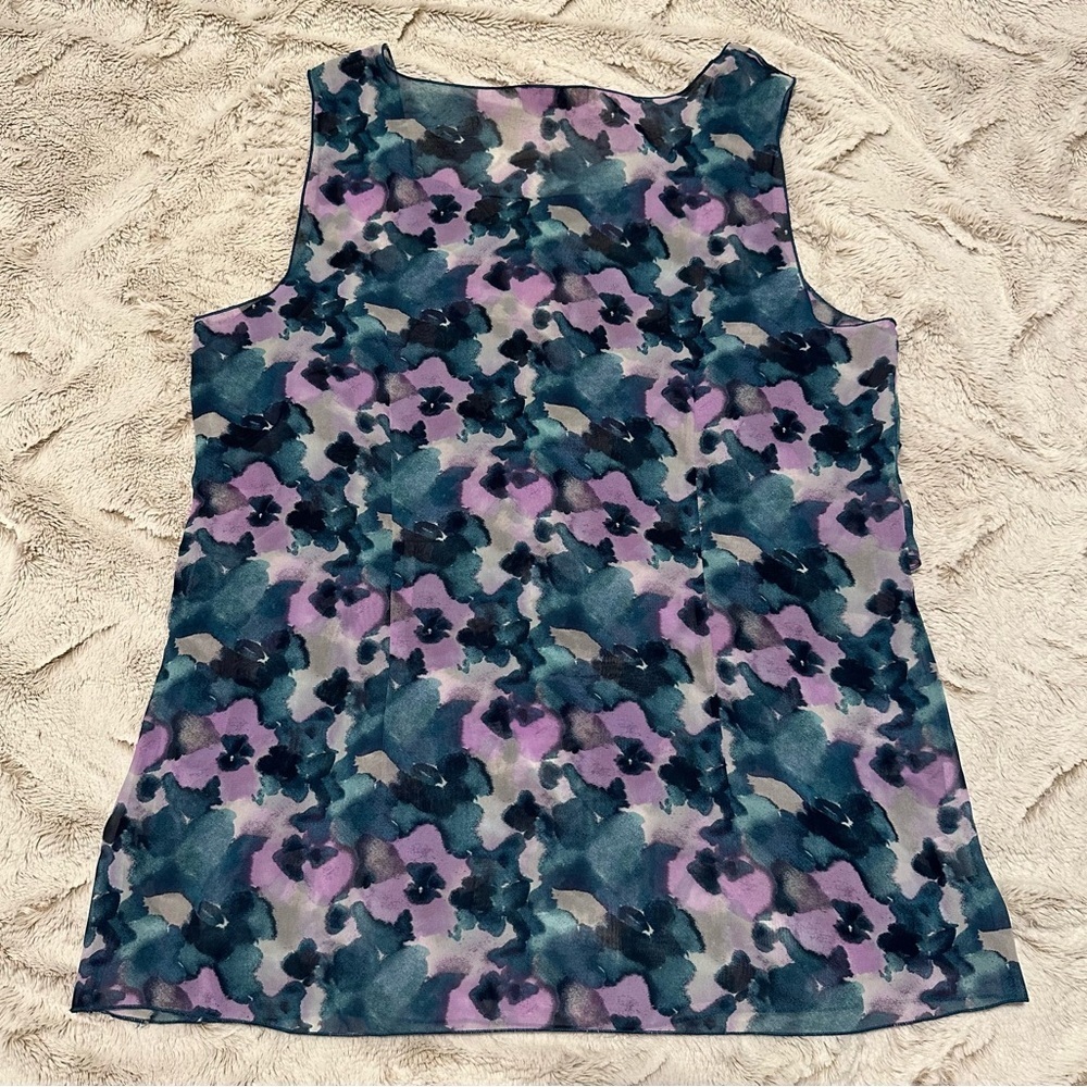 LOFT Floral Tiered Ruffle Blouse - Picture 2 of 7